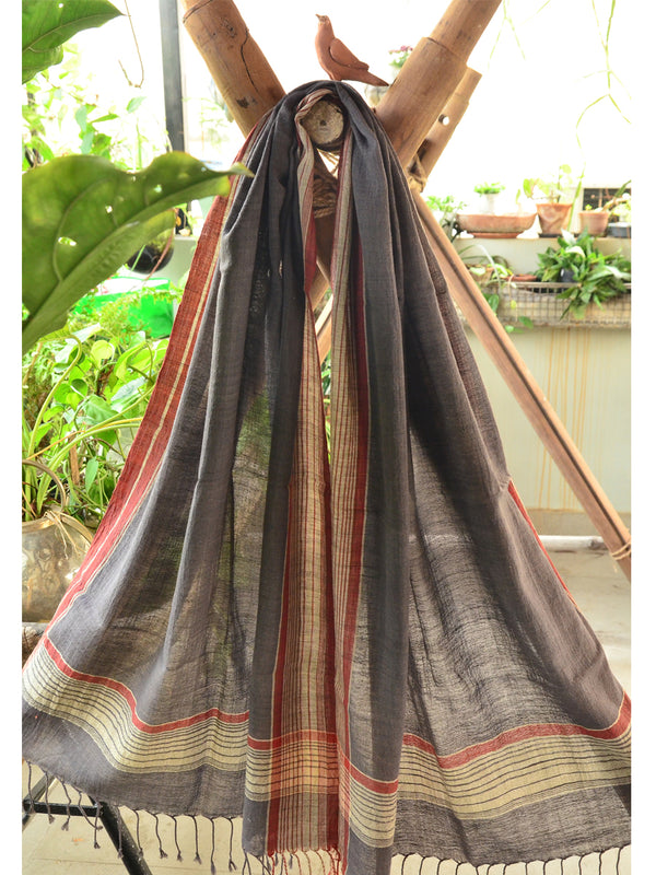 NAT DYE WOOL SCARF 01