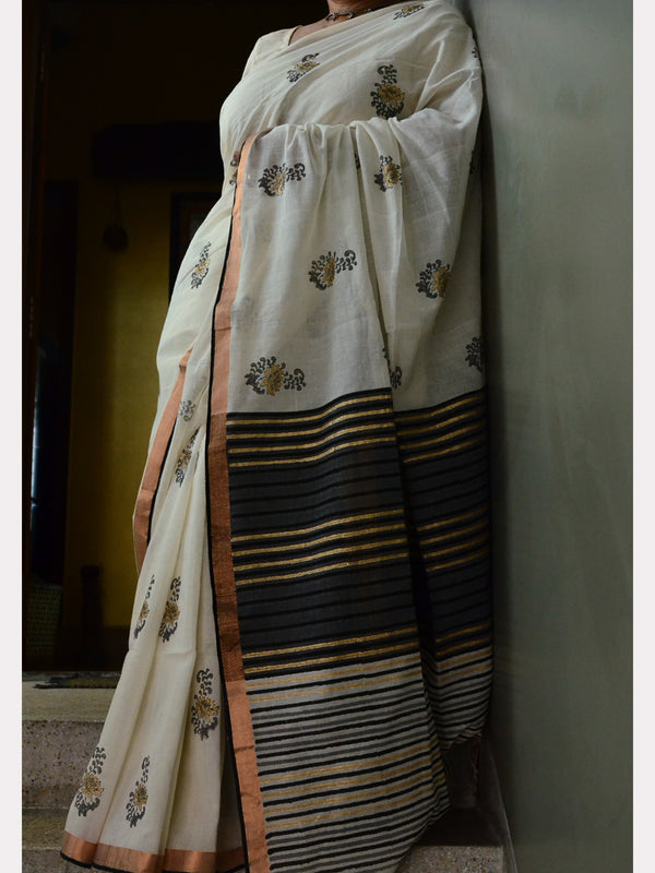 PRINT JARI CHATAI SAREE 02