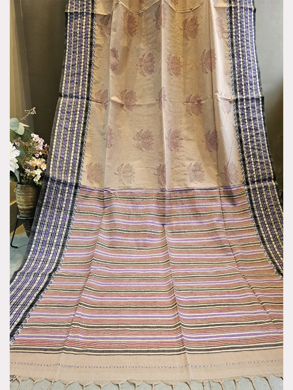 PRINT COTTON TUSSAR KALKA SAREE 02