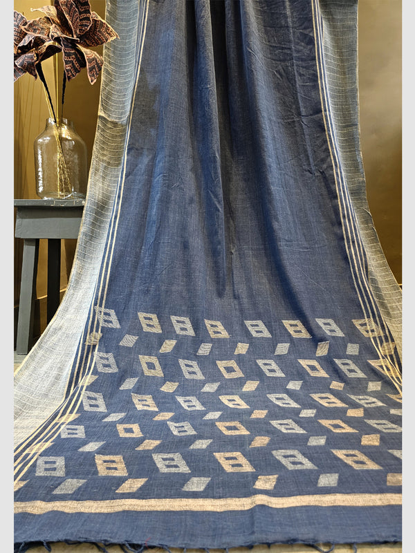 INDIGO COTTON NOIL JAM 03 SAREE