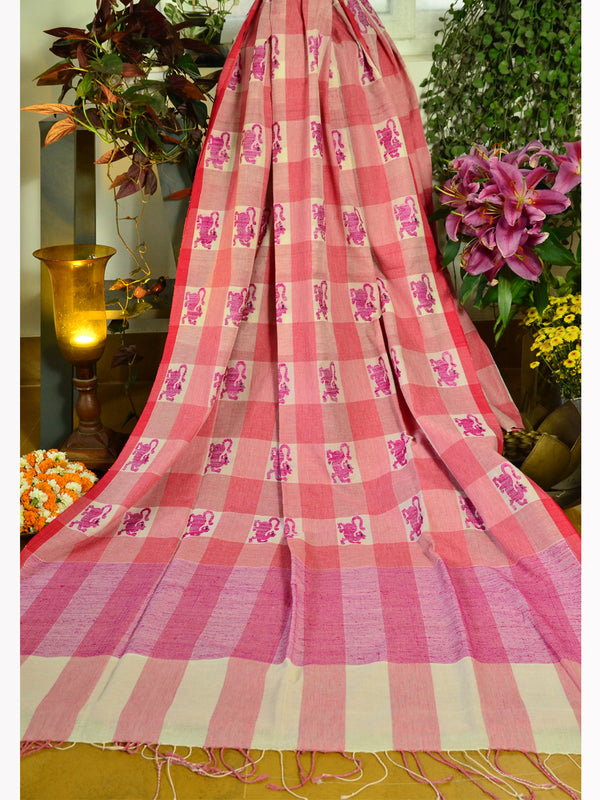 TWIST CHK BUTI SAREE