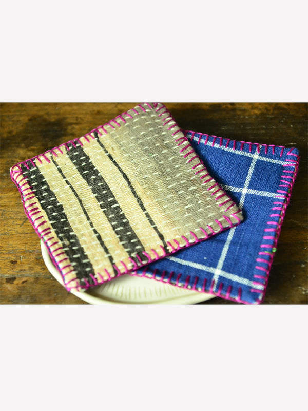 KANTHA FABRIC COASTER (SET OF 2) 01