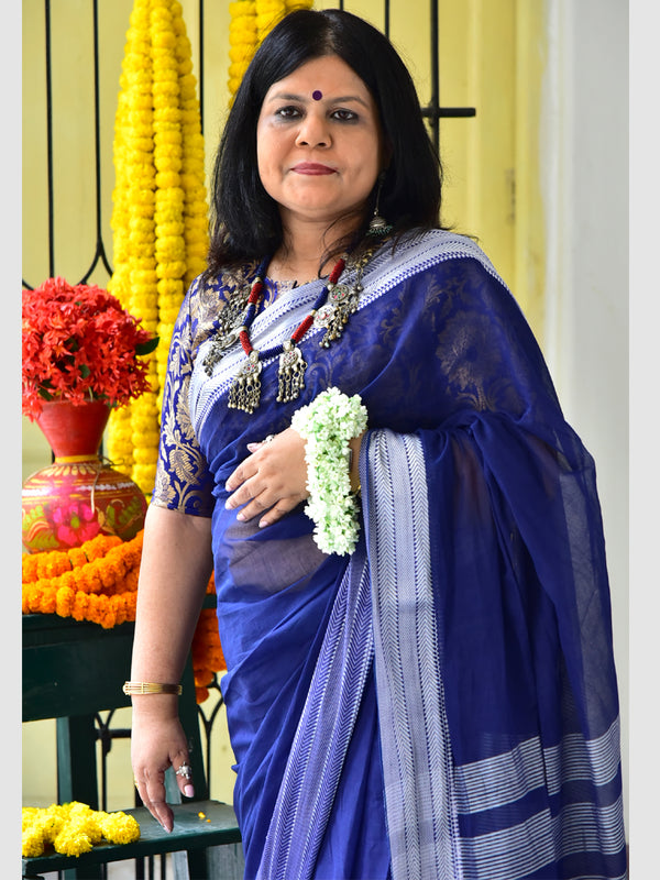 KORA NAKSHA BORDER SAREE