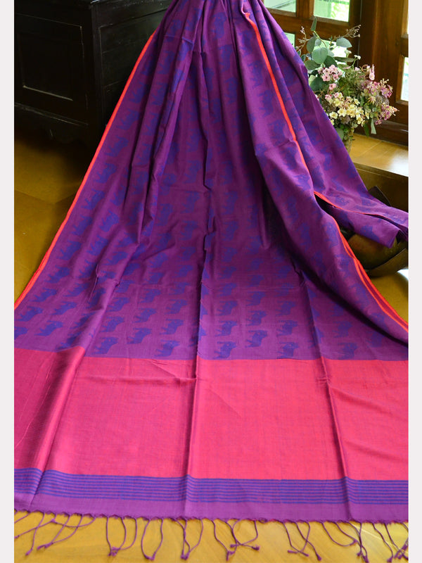 BAGH BAHADUR (PRINT CHECK SAREE) 02