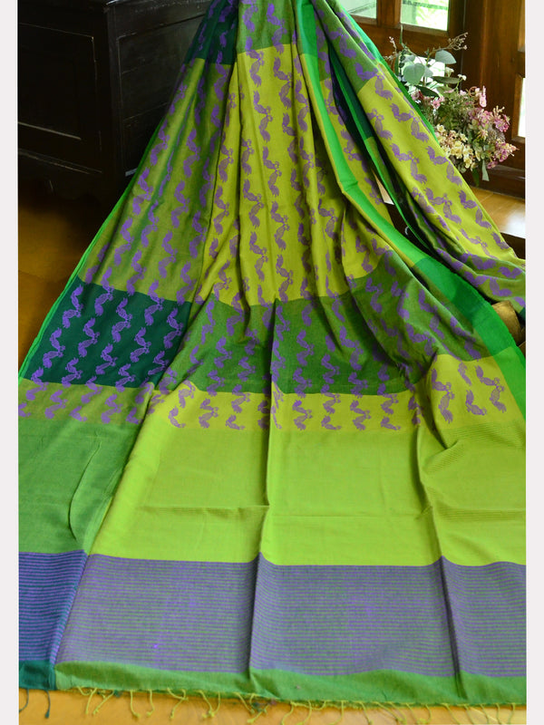 TWIN COCK (PRINT CHECK SAREE) 04