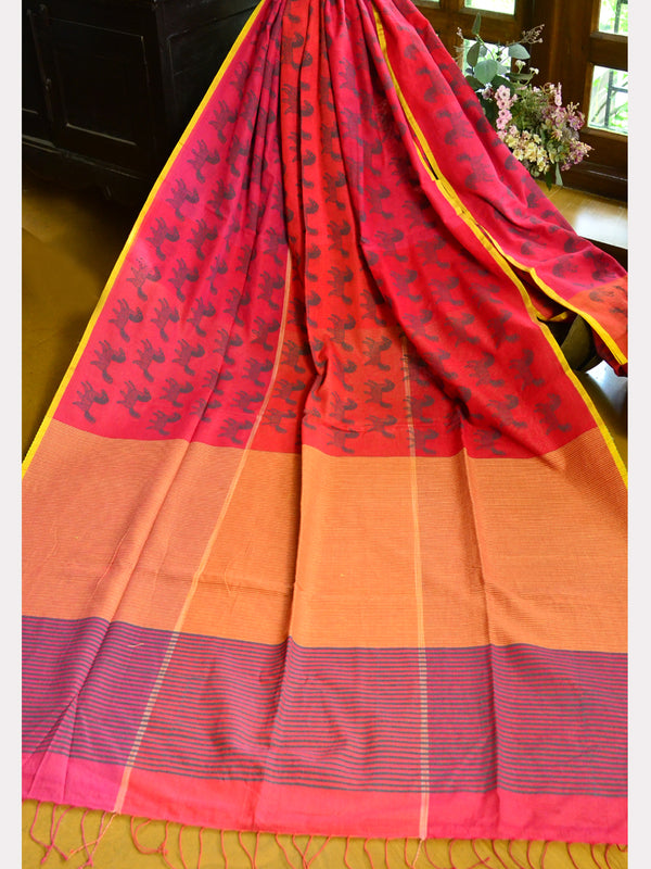 GHODA (PRINT CHECK SAREE) 07