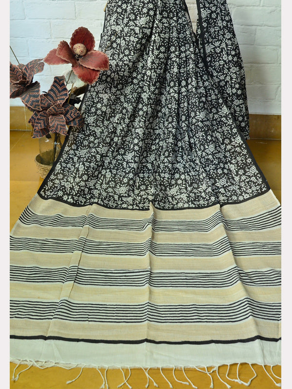PRINT SILK COTTON SAREE 04