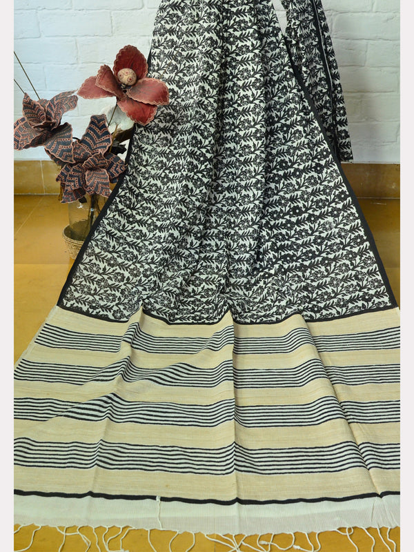 PRINT SILK COTTON SAREE 05