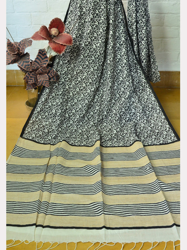 PRINT SILK COTTON SAREE 07