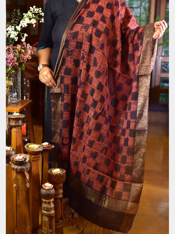 SILK SHIBORI DUPATTA 04