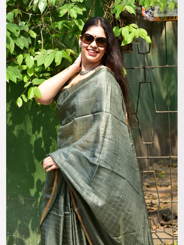 TUSSAR CHK SAREE 01
