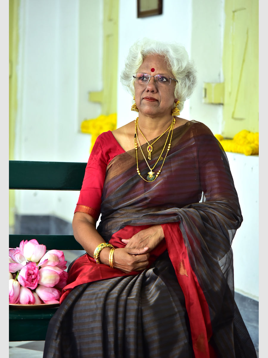 TISSUE BORDER BUTI SAREE – Byloom