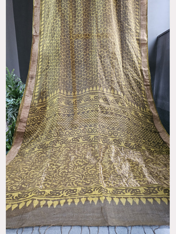 DABU FINE LINEN SAREE 04