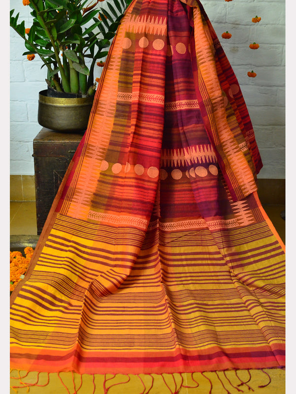 PRINT CHECK SAREE 06