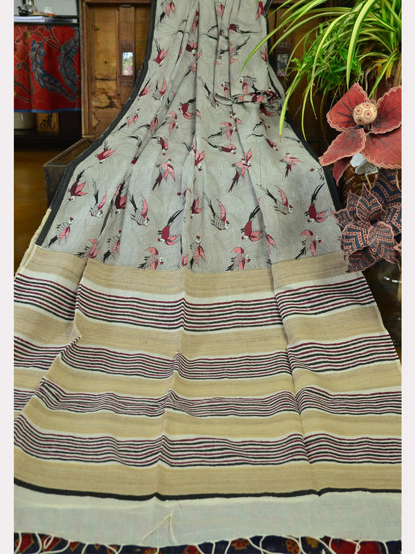 PRINT SILK COTTON SAREE 02