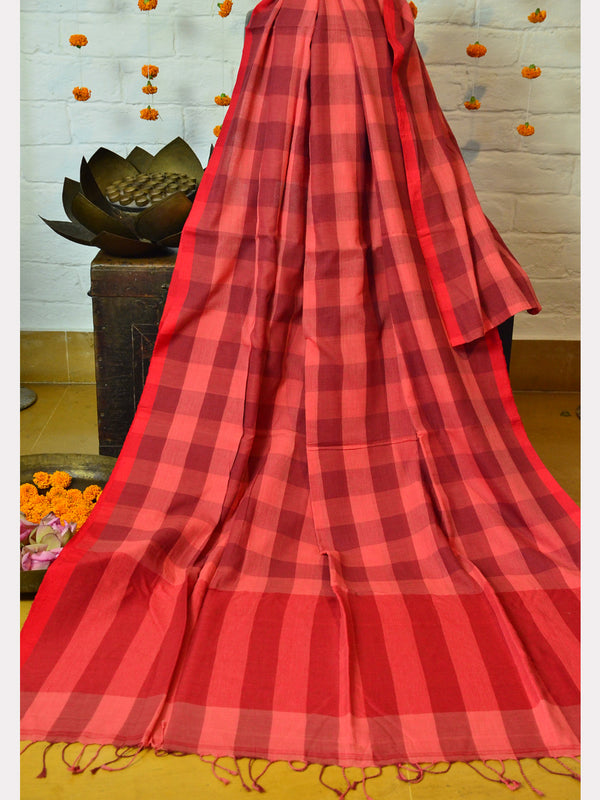 CHECK SAREE 01