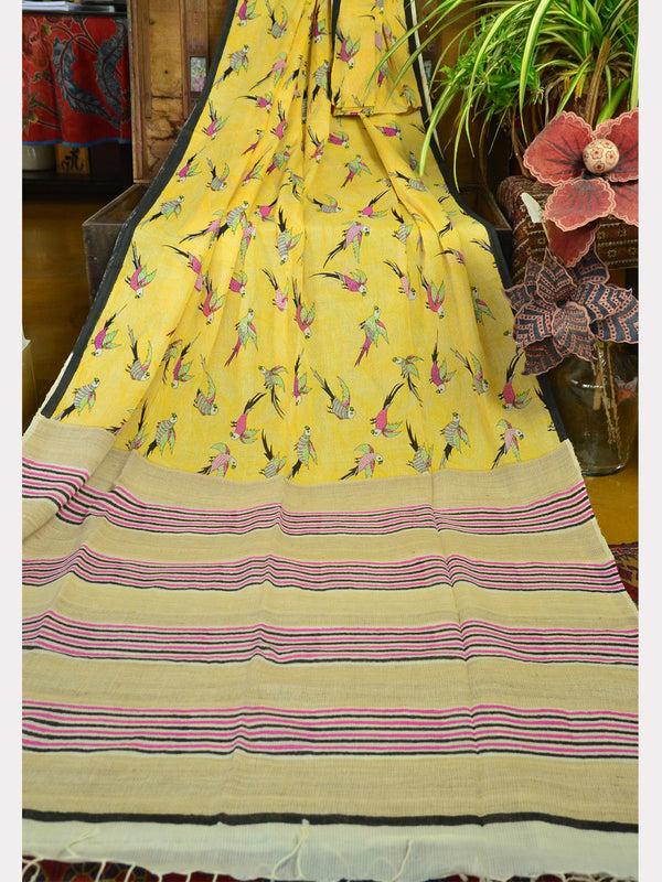 PRINT SILK COTTON SAREE 01