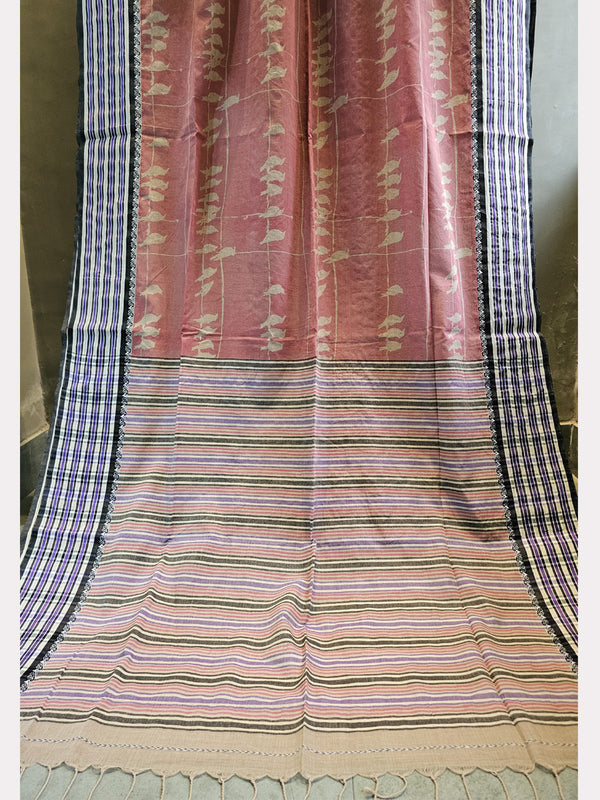 PRINT WOODCUT TUSSAR KALKA SAREE