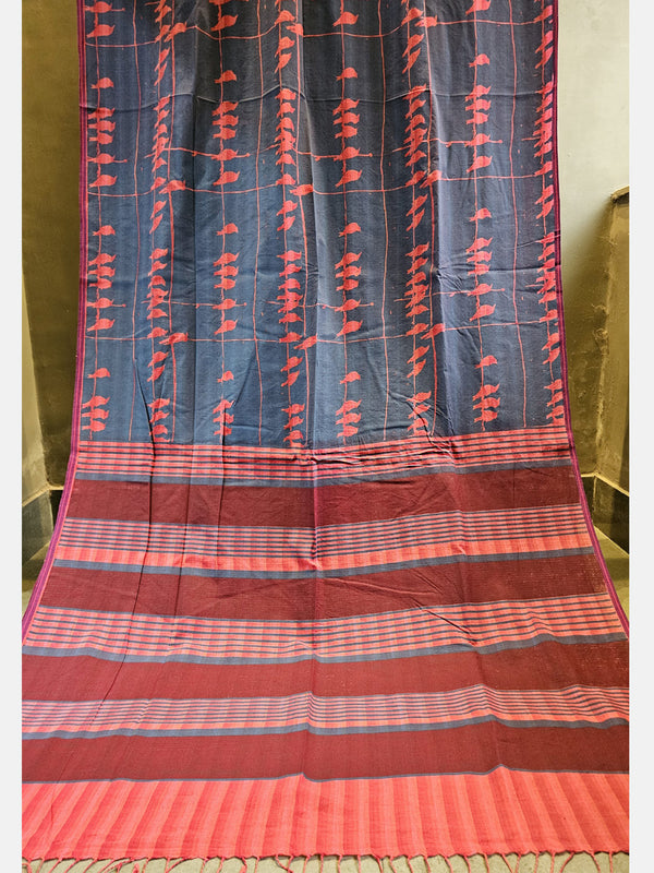 PRINT WOODCUT NOIL ST SAREE