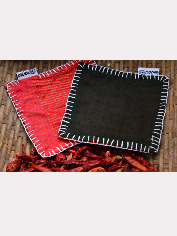 KANTHA FABRIC COASTER (SET OF 2) 04