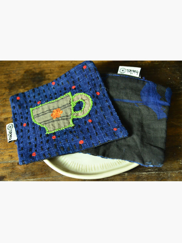 NAT DYE FABRIC COASTER (SET OF 2) 02