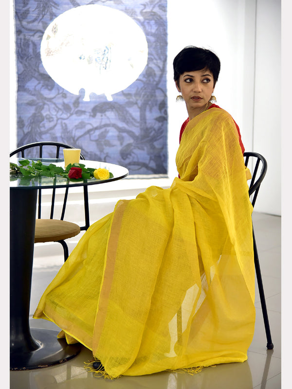 FINE LINEN SAREE 08