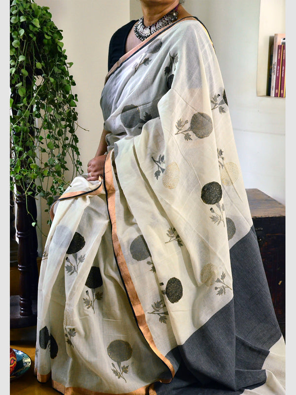 PRINT COTTON JAQ SAREE (ANJALI) 02
