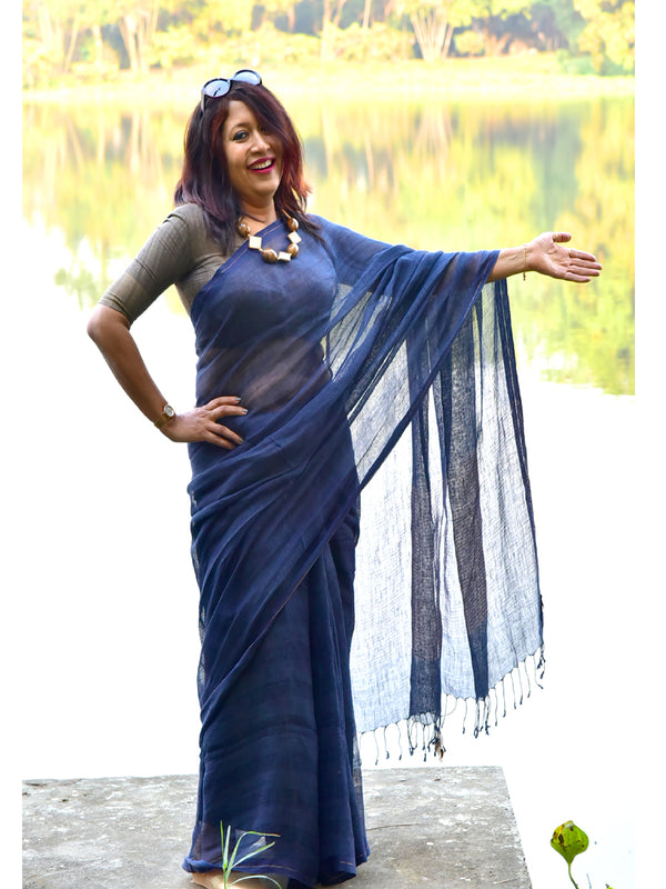 LINEN MOCK ST SAREE 01