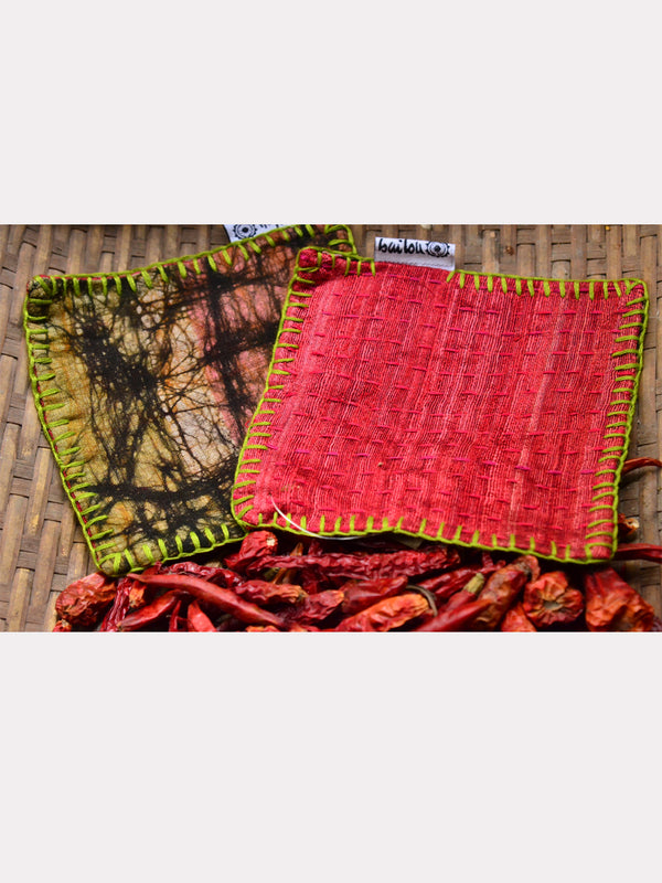 KANTHA FABRIC COASTER (SET OF 2) 06