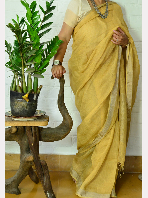 FINE LINEN SAREE 07