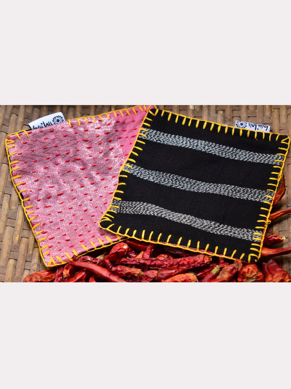 KANTHA FABRIC COASTER (SET OF 2) 07