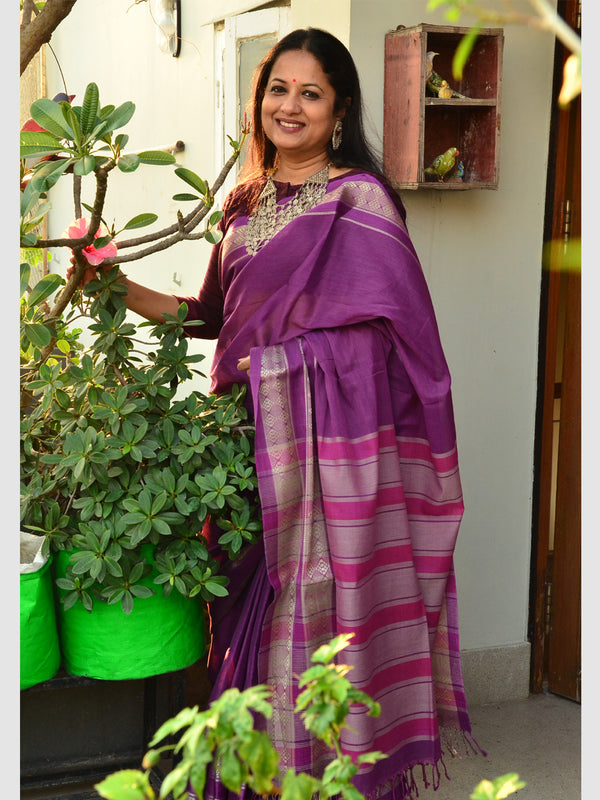 COTTON DIAMOND NAKSHA SAREE
