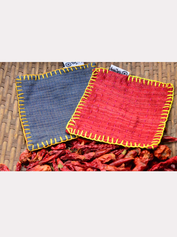 KANTHA FABRIC COASTER (SET OF 2) 08