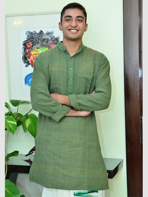 NATURAL DYE EMBROIDERY LONG KURTA