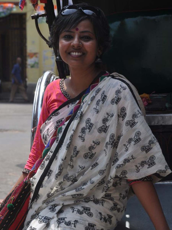PRINT SAREE ( PHAETON GADI )
