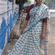 PRINT SAREE ( CYCLE RICKSHAWS )