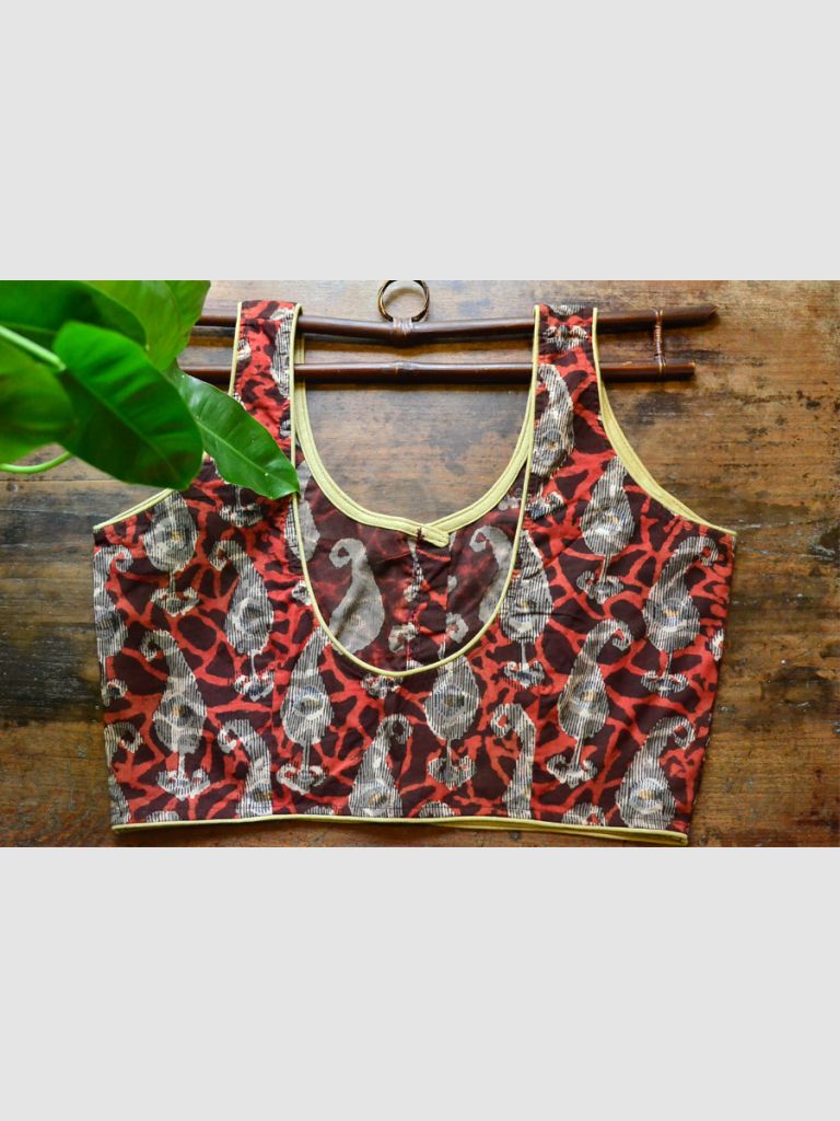 PRINT COTTON BLOUSE (SLEEVELESS) 10