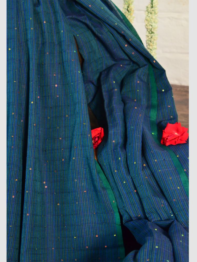 SEQUIN BOUGAINVILLEA SAREE 05