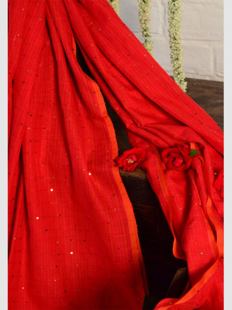 SEQUIN BOUGAINVILLEA SAREE 04