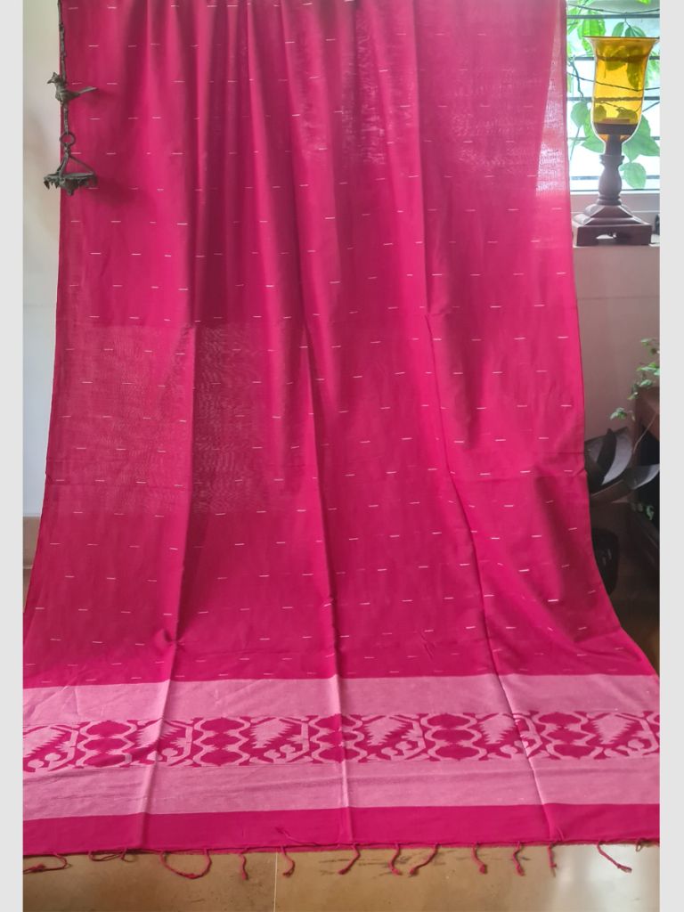 COTTON KHESH ALV SAREE (RED)