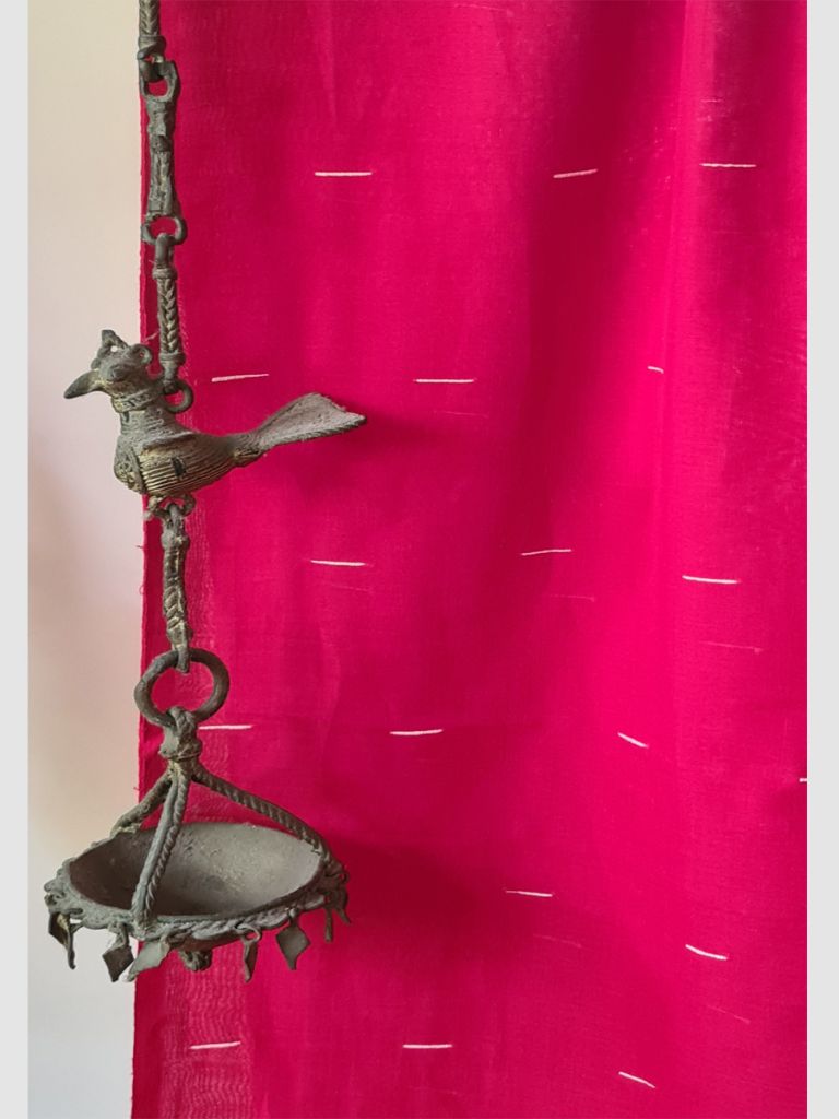 COTTON KHESH ALV SAREE (RED)