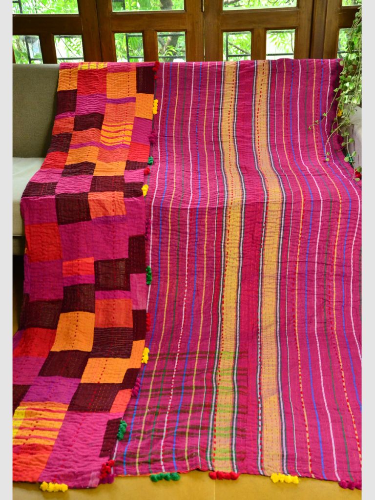 REVERSIBLE HANDMADE KANTHA F