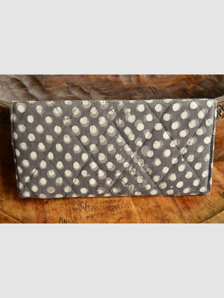 HAND PRINTED NATURAL FABRIC LADIES WALLET 04