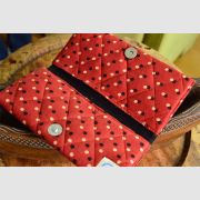 HAND PRINTED NATURAL FABRIC LADIES WALLET 06