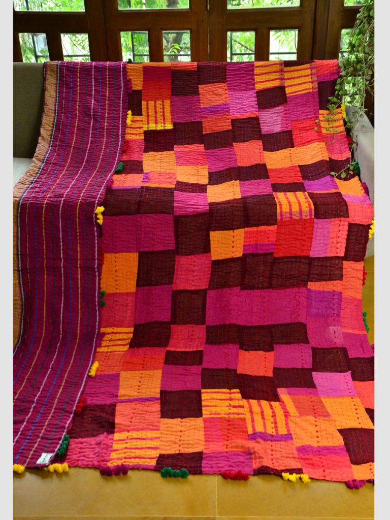 REVERSIBLE HANDMADE KANTHA F