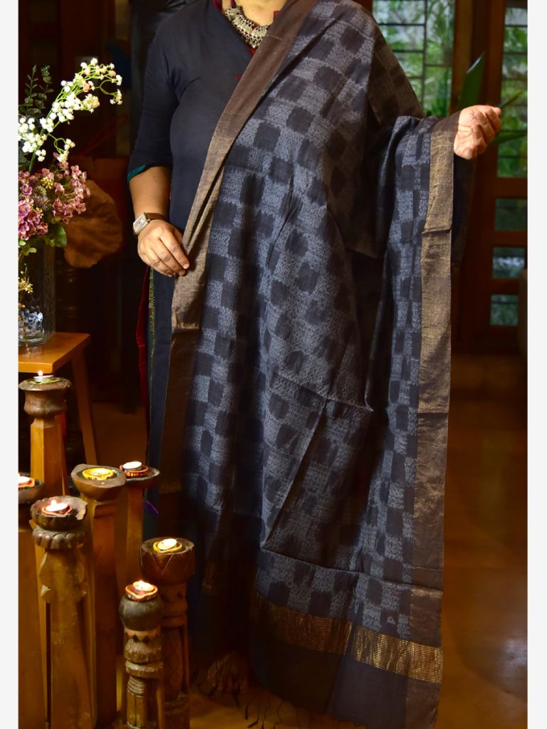 SILK SHIBORI DUPATTA 03