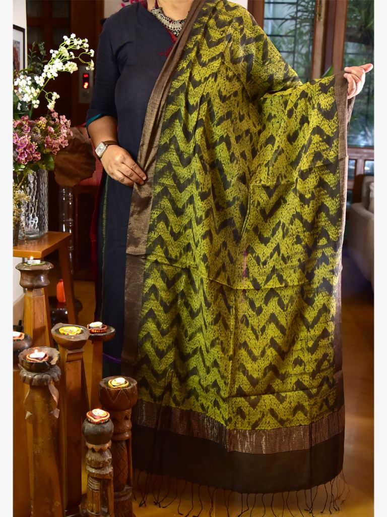 SILK SHIBORI DUPATTA 05