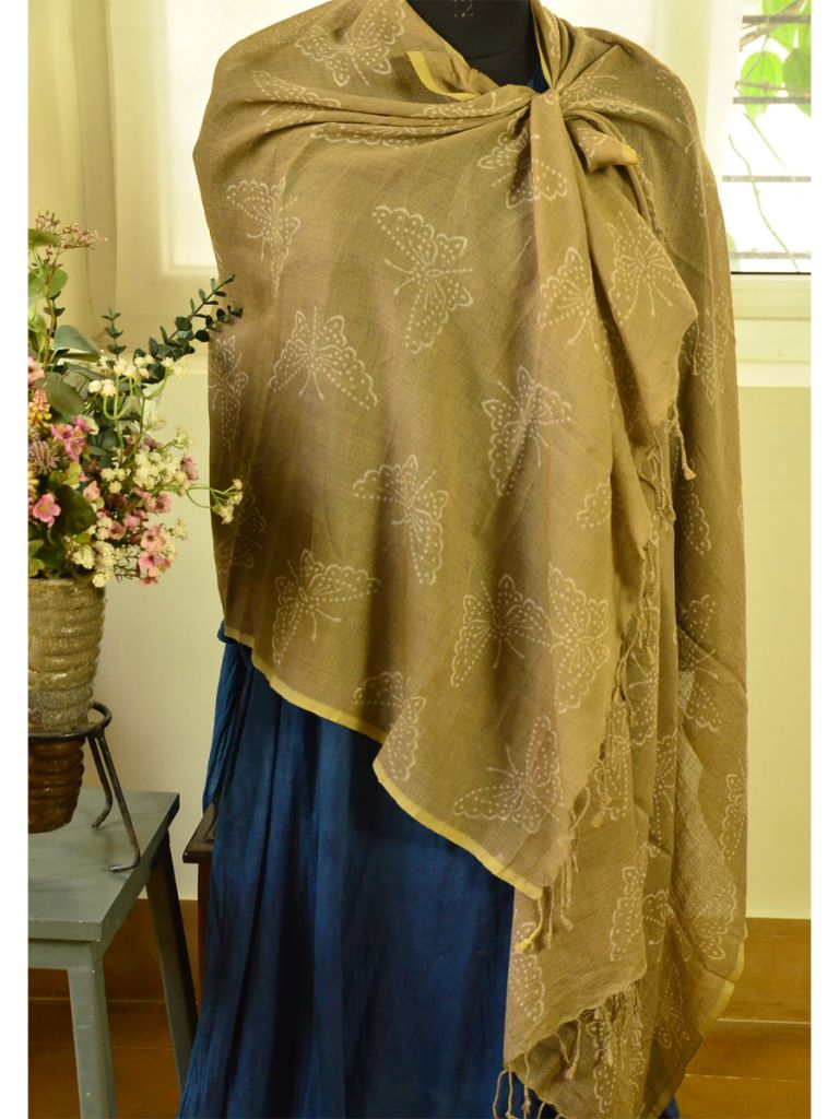 PRINT WOOL SH SCARF 22
