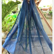 NAT DYE GAUGE LINEN SCARF 01