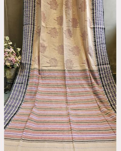 PRINT COTTON TUSSAR KALKA SAREE 05
